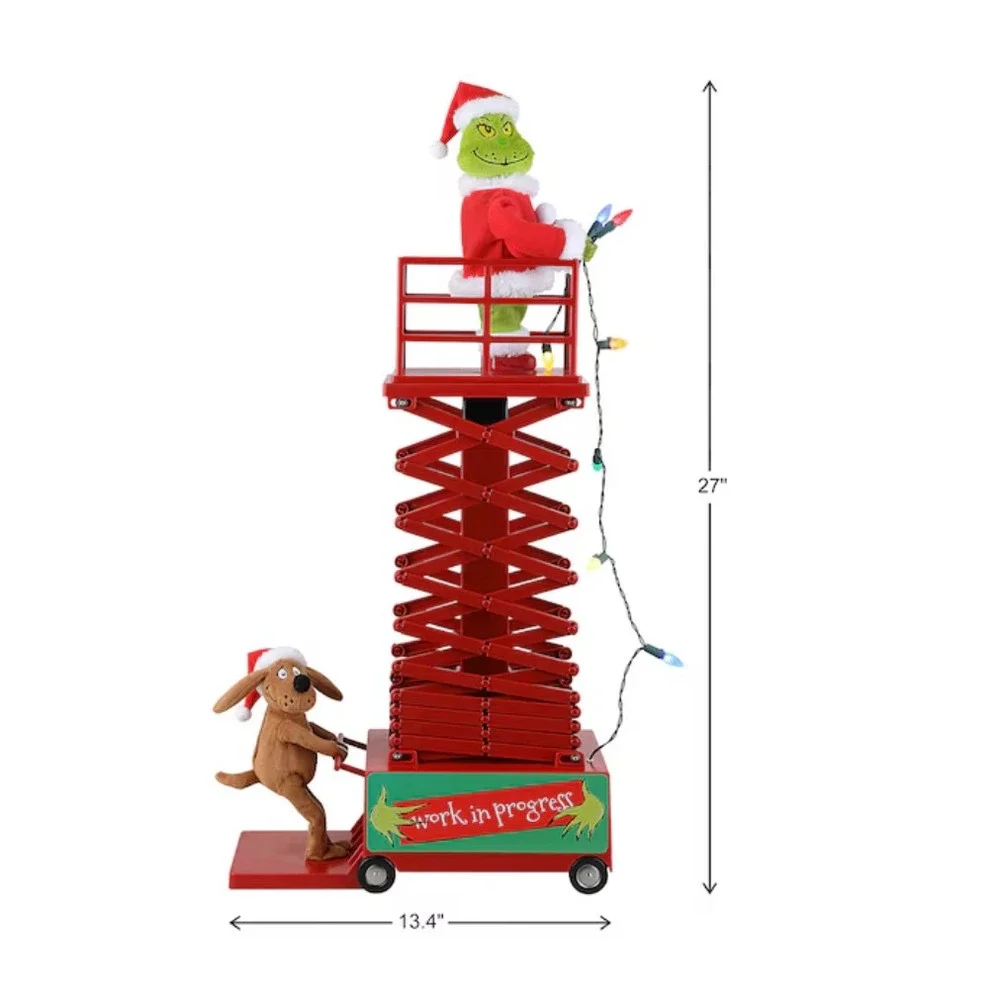 Mr. Christmas‎ Grinch w/ Max Scissor Lift 50 inch Animated Musical Holiday Decor